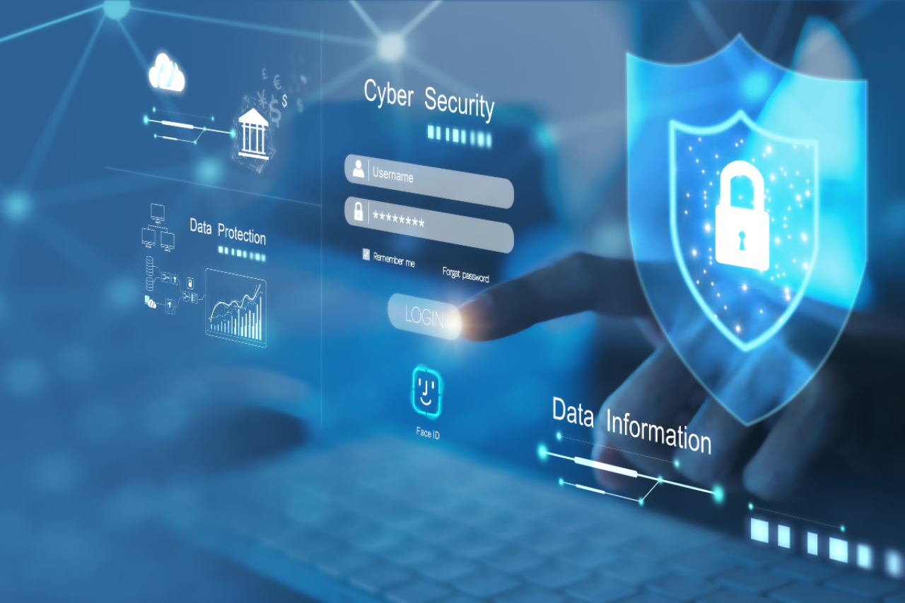 Example of integrated business security combining cyber security monitoring and physical risk control.