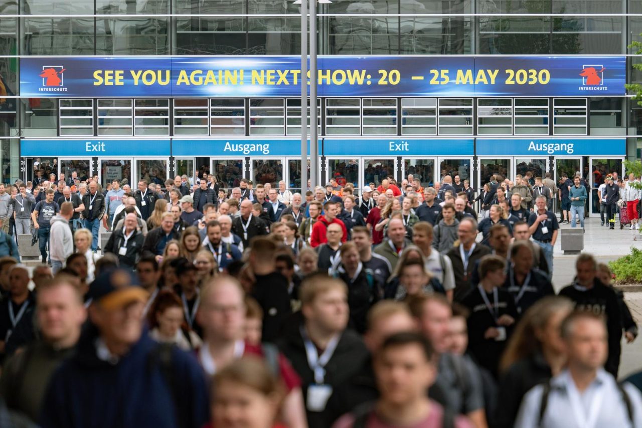 INTERSCHUTZ 2026, Eingang Nord mit Banner „See you next show 20. - 25. May 2030“