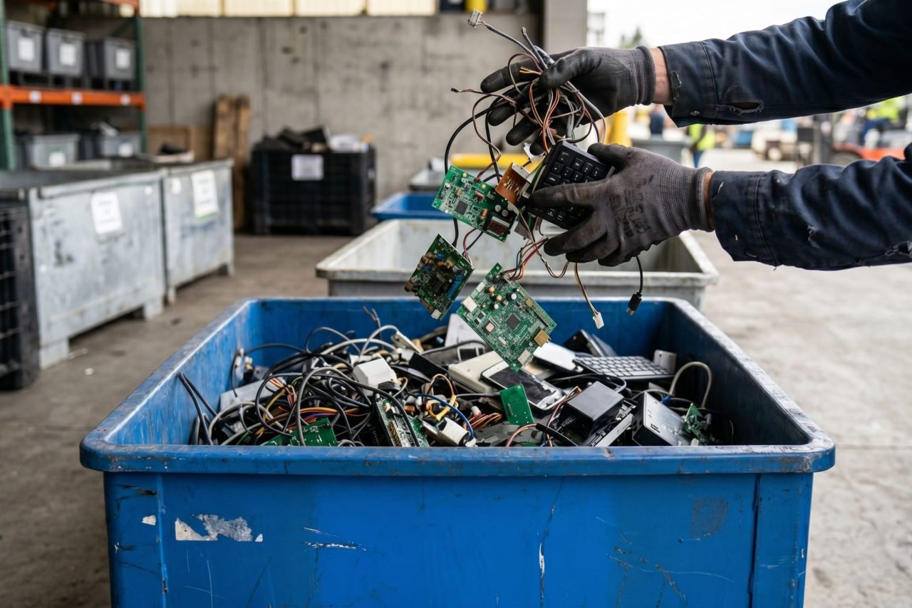 Componenti elettronici e circuiti stampati destinati al recupero di metalli e materie prime critiche attraverso l’urban mining.